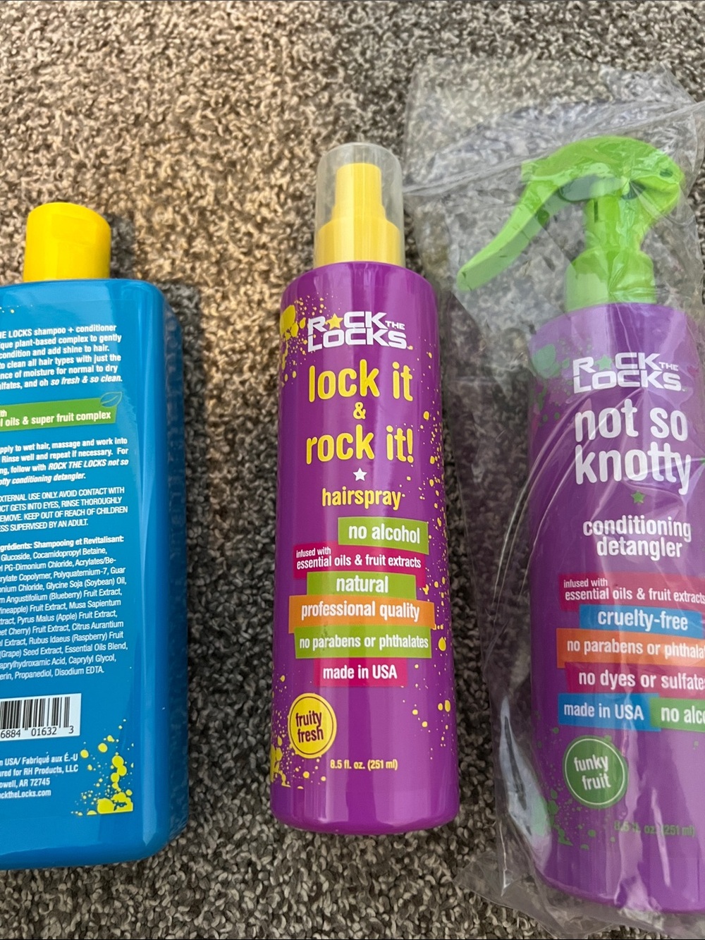 BNWT Rock the Locks Hair Care Trio (shampoo/conditioner, hairspray, detangler) - Picture 4 of 7